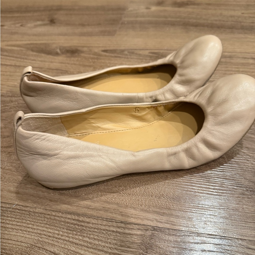 J. Crew cream/light pink ballet flats
